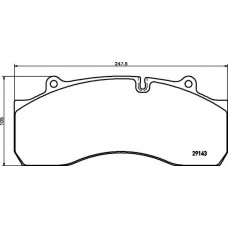Placute frana SAF, SAE, Scania, SMB 29143